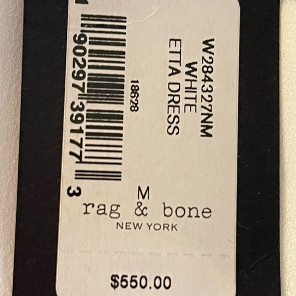 NWT, RAG AND BONE WHITE ETTA DRESS, Size Med - Picture 10 of 10
